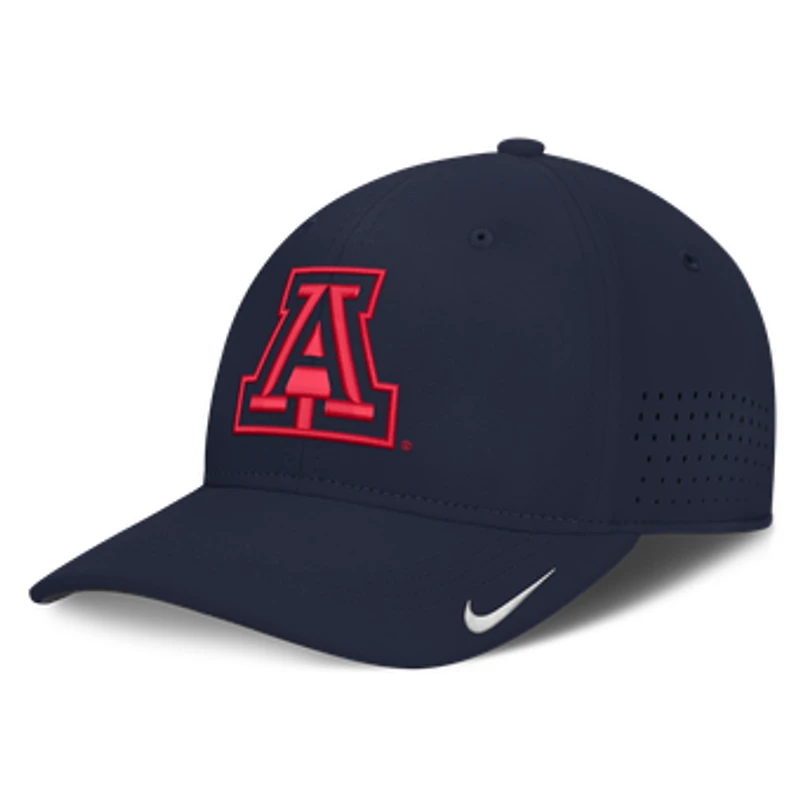 Men's Nike Navy Arizona Wildcats 2026 Sideline Practice AeroBill SwooshFlex Dri-FIT Hat