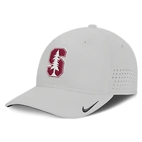 Men's Nike  Gray Stanford Cardinal 2026 Sideline Practice AeroBill SwooshFlex Dri-FIT Hat
