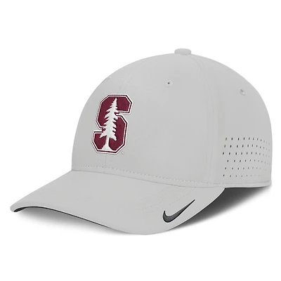 Men's Nike  Gray Stanford Cardinal 2026 Sideline Practice AeroBill SwooshFlex Dri-FIT Hat