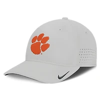 Men's Nike  Gray Clemson Tigers 2026 Sideline Practice AeroBill SwooshFlex Dri-FIT Hat