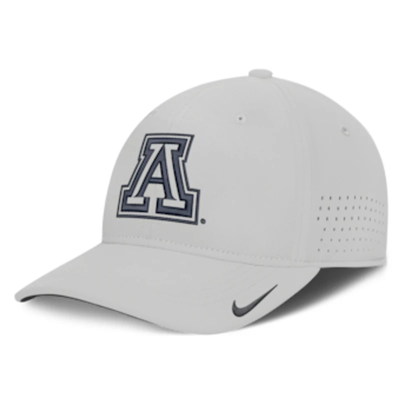 Men's Nike  Gray Arizona Wildcats 2026 Sideline Practice AeroBill SwooshFlex Dri-FIT Hat