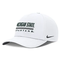 Men's Nike  White Michigan State Spartans 2026 Sideline Dri-FIT Rise Adjustable Hat
