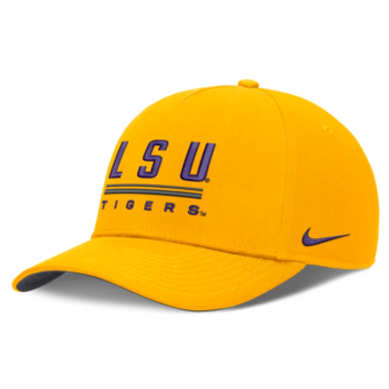 Men's Nike Gold LSU Tigers 2026 Sideline Dri-FIT Rise Adjustable Hat