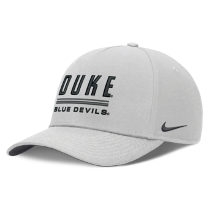 Men's Nike  Gray Duke Blue Devils 2026 Sideline Dri-FIT Rise Adjustable Hat