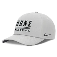 Men's Nike  Gray Duke Blue Devils 2026 Sideline Dri-FIT Rise Adjustable Hat