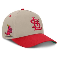 Men's Fanatics Khaki/Red St. Louis Cardinals Veteran A-Frame Adjustable Hat