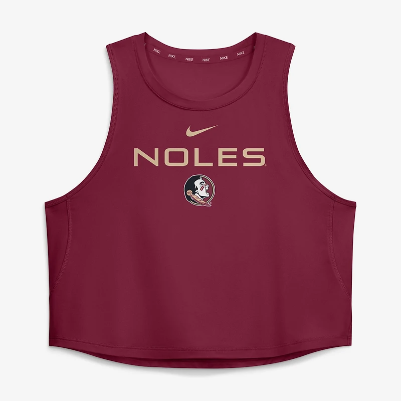 Women's Nike Garnet Florida State Seminoles One Dri-FIT Cropped Tank Top
