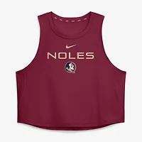 Women's Nike Garnet Florida State Seminoles One Dri-FIT Cropped Tank Top