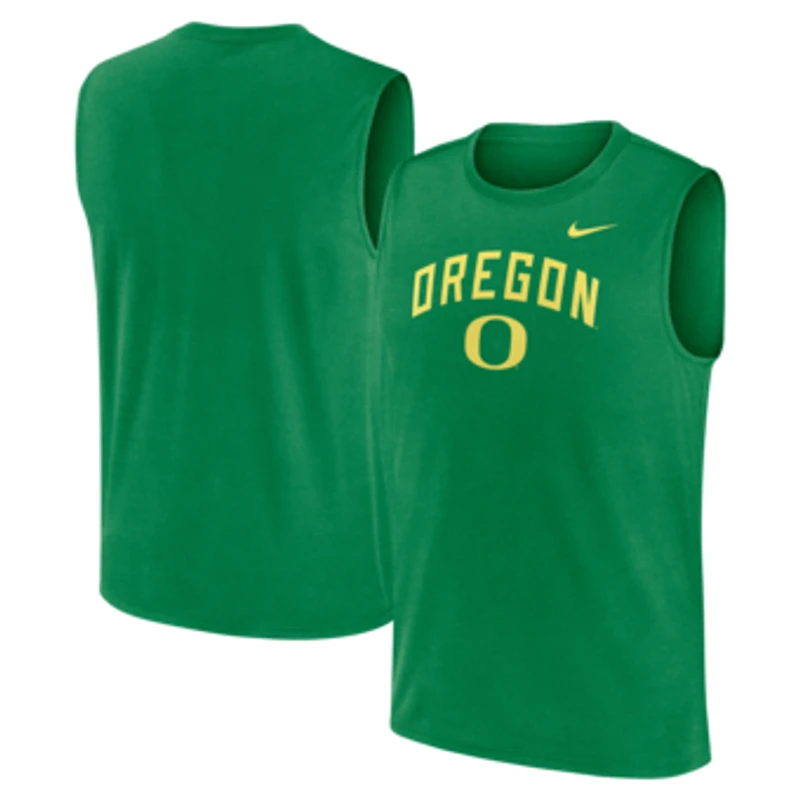 Men's Nike Green Oregon Ducks Primetime Legend Arch Dri-FIT Muscle Tank Top