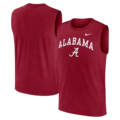 Men's Nike Crimson Alabama Crimson Tide Primetime Legend Arch Dri-FIT Muscle Tank Top