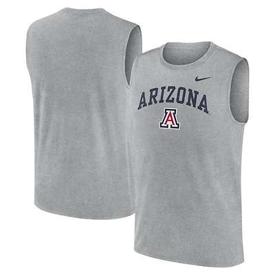 Men's Nike Heather Gray Arizona Wildcats Primetime Legend Arch Dri-FIT Muscle Tank Top
