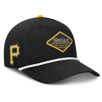 Men's Fanatics  Black Pittsburgh Pirates Two-Seam Adjustable Hat