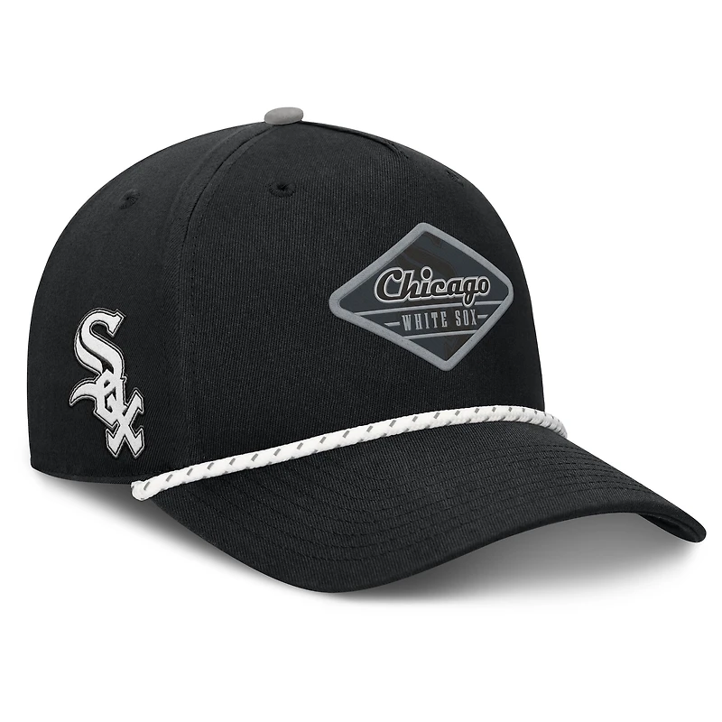 Men's Fanatics  Black Chicago White Sox Two-Seam Adjustable Hat