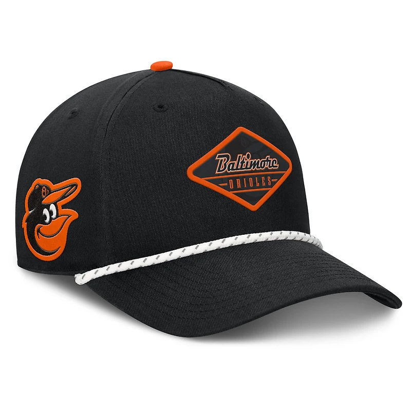 Men's Fanatics  Black Baltimore Orioles Two-Seam Adjustable Hat