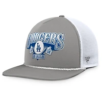 Men's Fanatics Gray/White Los Angeles Dodgers Recall Snapback Hat