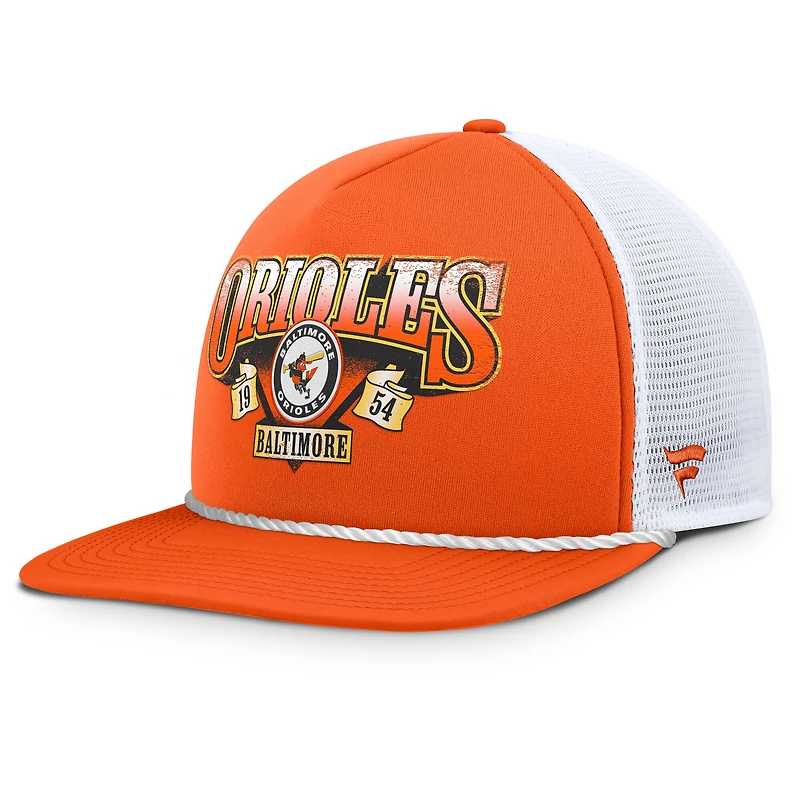 Men's Fanatics Orange/White Baltimore Orioles Recall Snapback Hat