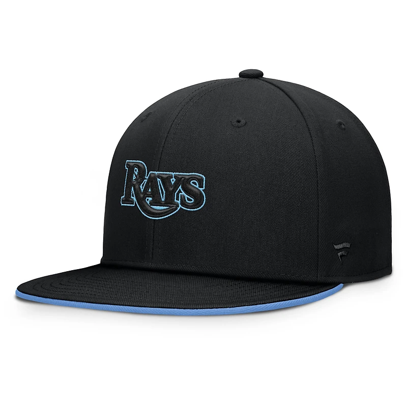 Men's Fanatics Black Tampa Bay Rays Glint Snapback Hat