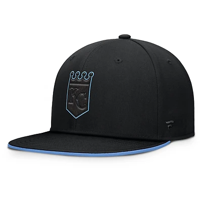Men's Fanatics Black Kansas City Royals Glint Snapback Hat