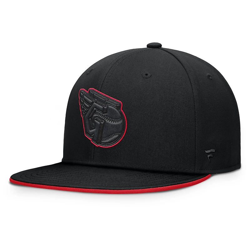 Men's Fanatics Black Cleveland Guardians Glint Snapback Hat