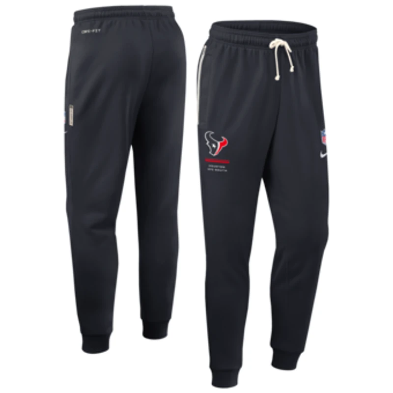 Men's Nike Navy Houston Texans Sideline Standard Issue Dri-FIT Taper Pants