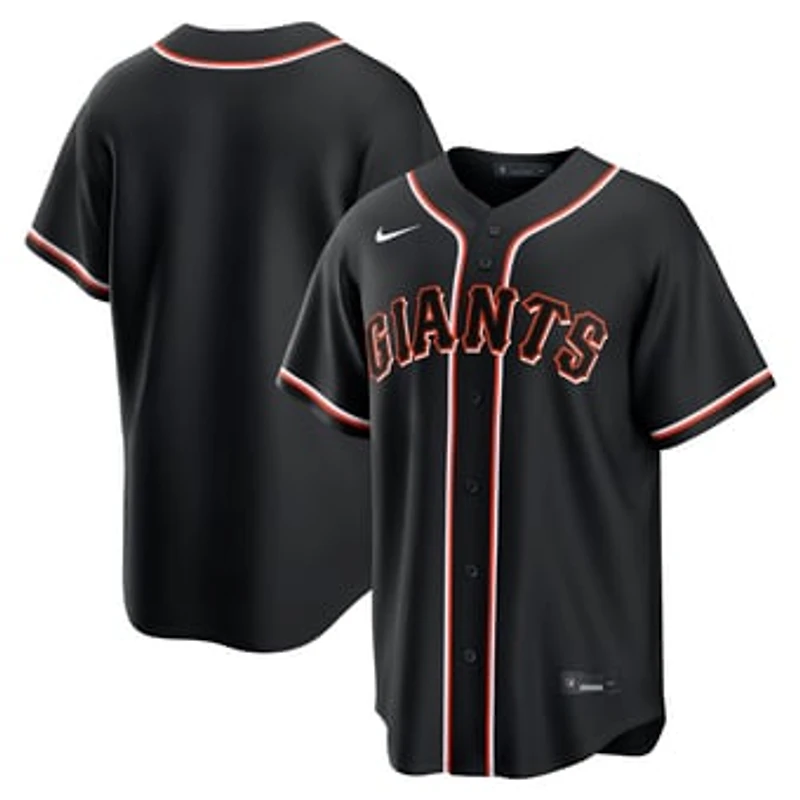 Men's Nike San Francisco Giants Fashion Replica Black Out Jersey