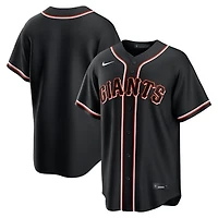 Men's Nike  San Francisco Giants Fashion Replica Black Out Jersey