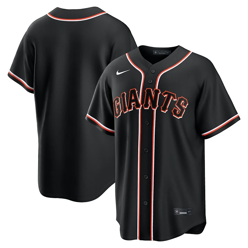Men's Nike San Francisco Giants Fashion Replica Black Out Jersey