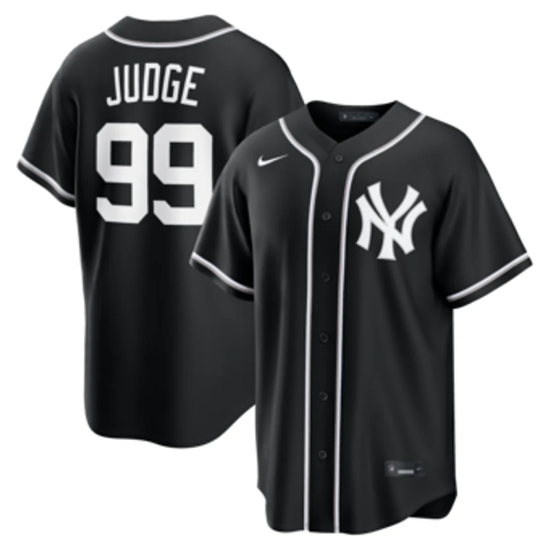 Men's Nike Aaron Judge New York Yankees Fashion Replica Black Out Jersey