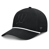 Men's Fanatics  Black Wisconsin Badgers Undertone Rope Adjustable Hat
