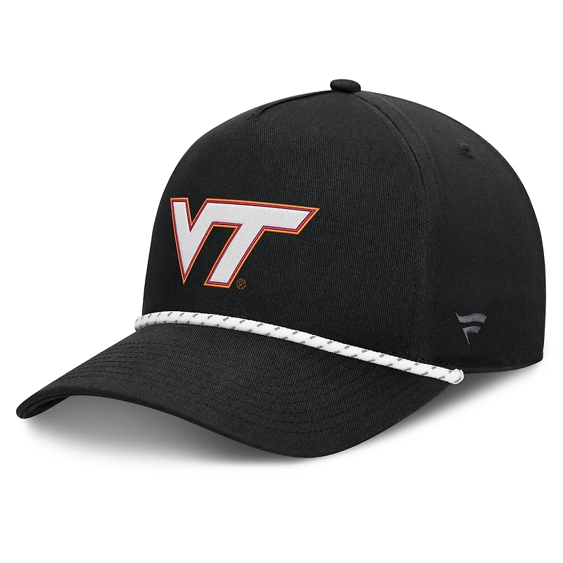 Men's Fanatics  Black Virginia Tech Hokies Undertone Rope Adjustable Hat