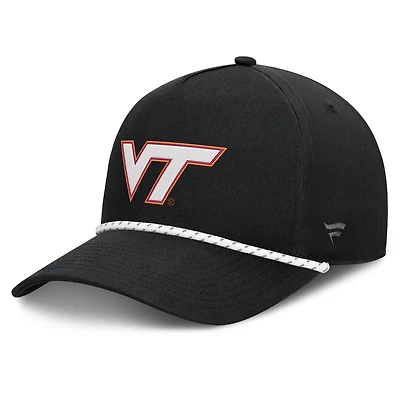 Men's Fanatics  Black Virginia Tech Hokies Undertone Rope Adjustable Hat