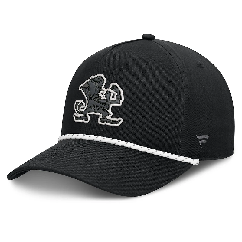 Men's Fanatics  Black Notre Dame Fighting Irish Undertone Rope Adjustable Hat