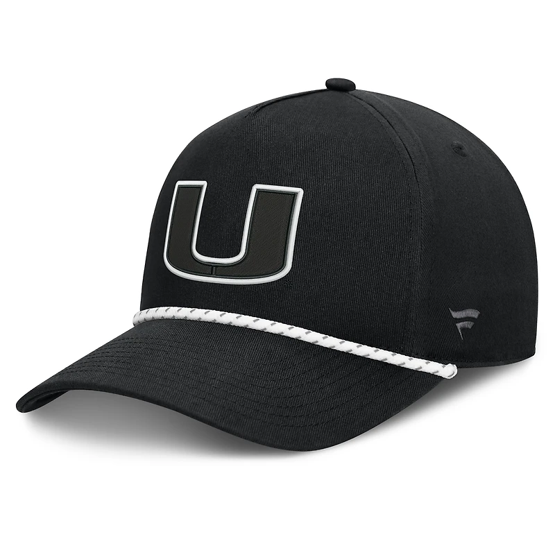 Men's Fanatics  Black Miami Hurricanes Undertone Rope Adjustable Hat