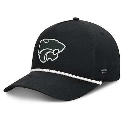 Men's Fanatics  Black Kansas State Wildcats Undertone Rope Adjustable Hat