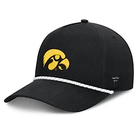 Men's Fanatics  Black Iowa Hawkeyes Undertone Rope Adjustable Hat