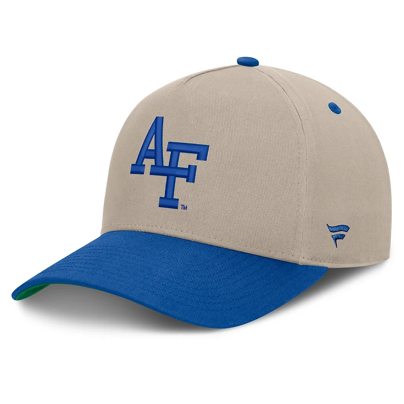 Men's Fanatics  Stone/Royal Air Force Falcons Veteran Two-Tone Adjustable Hat