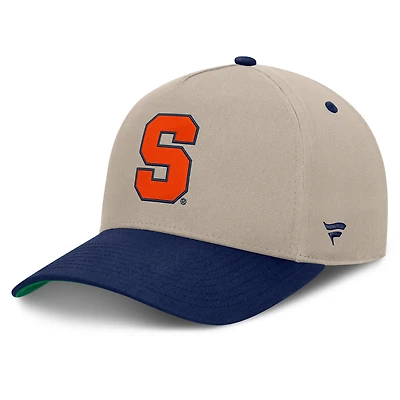 Men's Fanatics  Stone/Navy Syracuse Orange Veteran Two-Tone Adjustable Hat