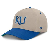 Men's Fanatics  Stone/Royal Kansas Jayhawks Veteran Two-Tone Adjustable Hat