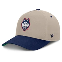 Men's Fanatics  Stone/Navy UConn Huskies Veteran Two-Tone Adjustable Hat
