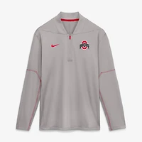 Men's Nike Gray Ohio State Buckeyes 2026 Sideline Midweight Half-Zip Dri-FIT Pullover