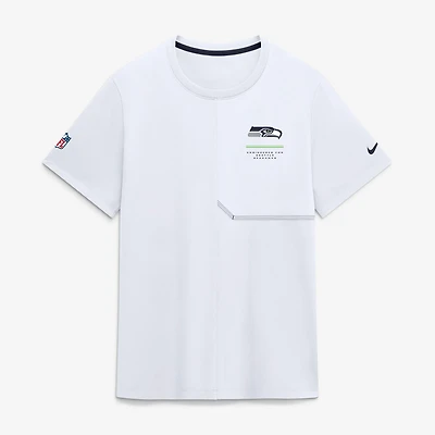 Men's Nike  White Seattle Seahawks Sideline UV Dri-FIT Coaches Shirt