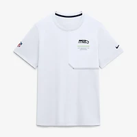 Men's Nike  White Seattle Seahawks Sideline UV Dri-FIT Coaches Shirt