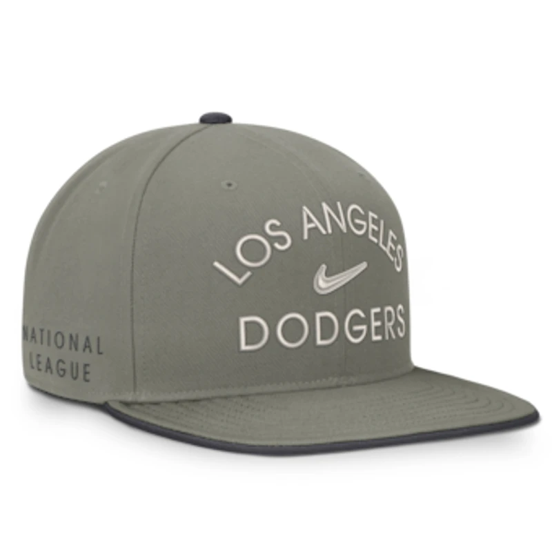 Men's Nike Olive Los Angeles Dodgers Pro Dri-FIT Snapback Hat