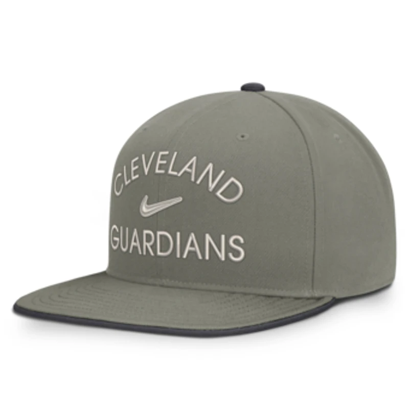Men's Nike Olive Cleveland Guardians Pro Dri-FIT Snapback Hat