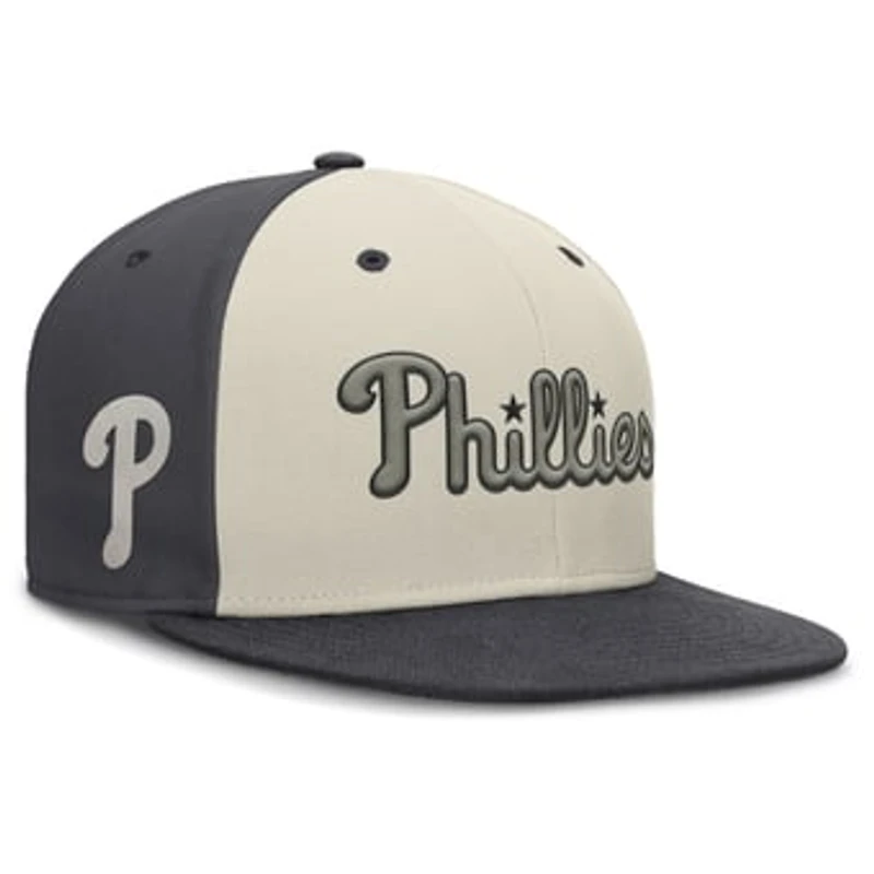 Men's Nike Cream Philadelphia Phillies Dri-FIT True Fitted Hat