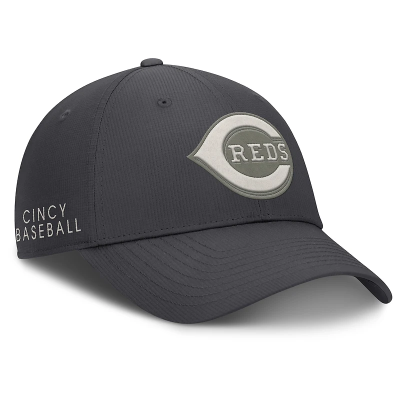 Men's Nike Anthracite Cincinnati Reds Club Dri-FIT Adjustable Hat