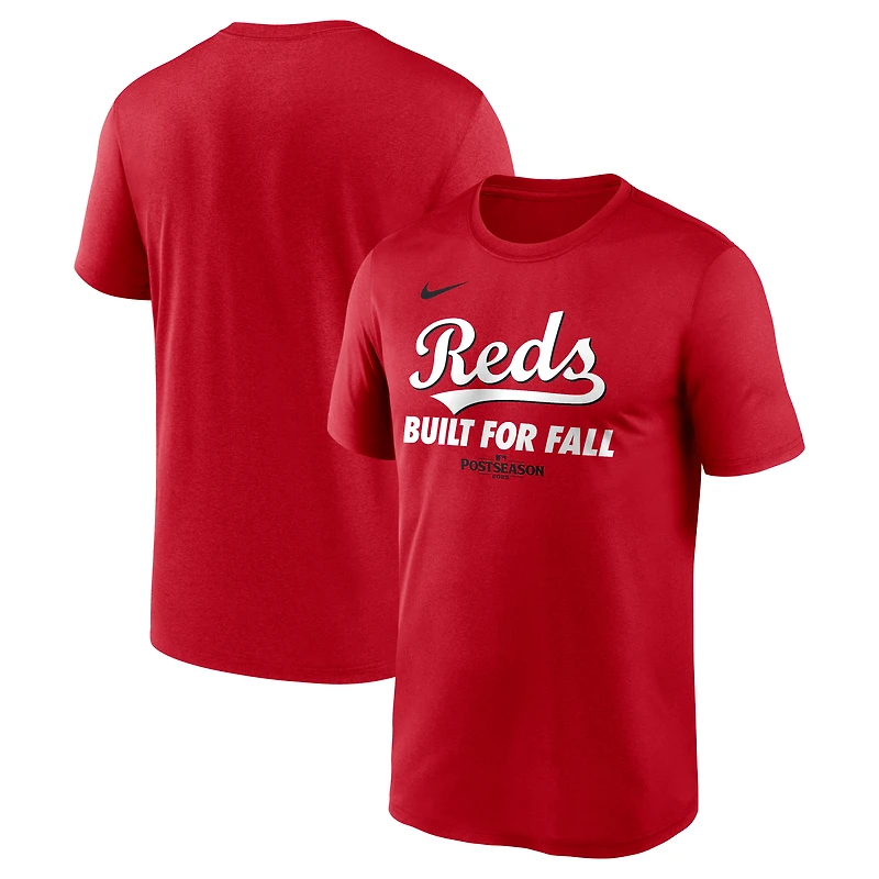 Men's Nike Red Cincinnati Reds 2025 MLB Postseason Authentic Collection Legend Dri-FIT T-Shirt