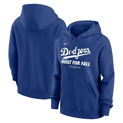 Women's Nike  Royal Los Angeles Dodgers 2025 MLB Postseason Authentic Collection Therma Hoodie