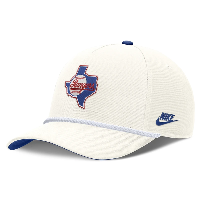 Men's Nike Cream Texas Rangers Cooperstown Rise Adjustable Hat