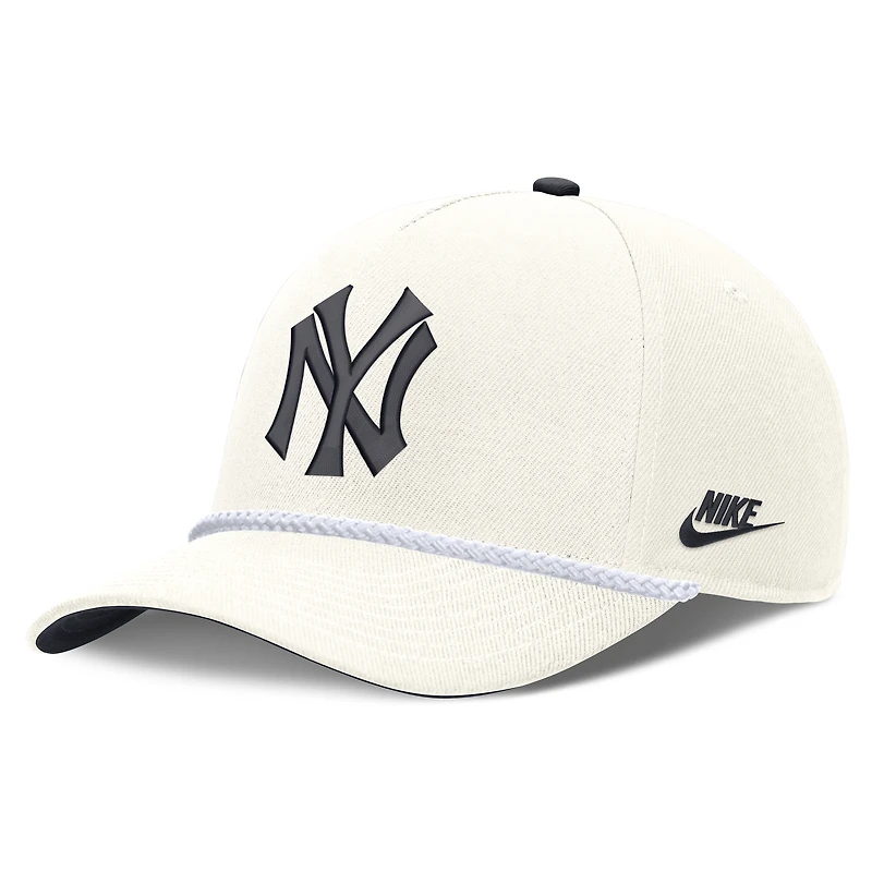 Men's Nike Cream New York Yankees Cooperstown Rise Adjustable Hat